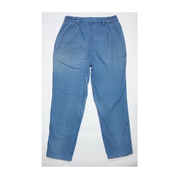 Vintage 90’s Alia Sport Petite Faded Elastic Waist Lightly Distressed Jeans - Picture 2 of 4